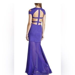 BCBGMaxAzria Vibrant Purple Backless Dress